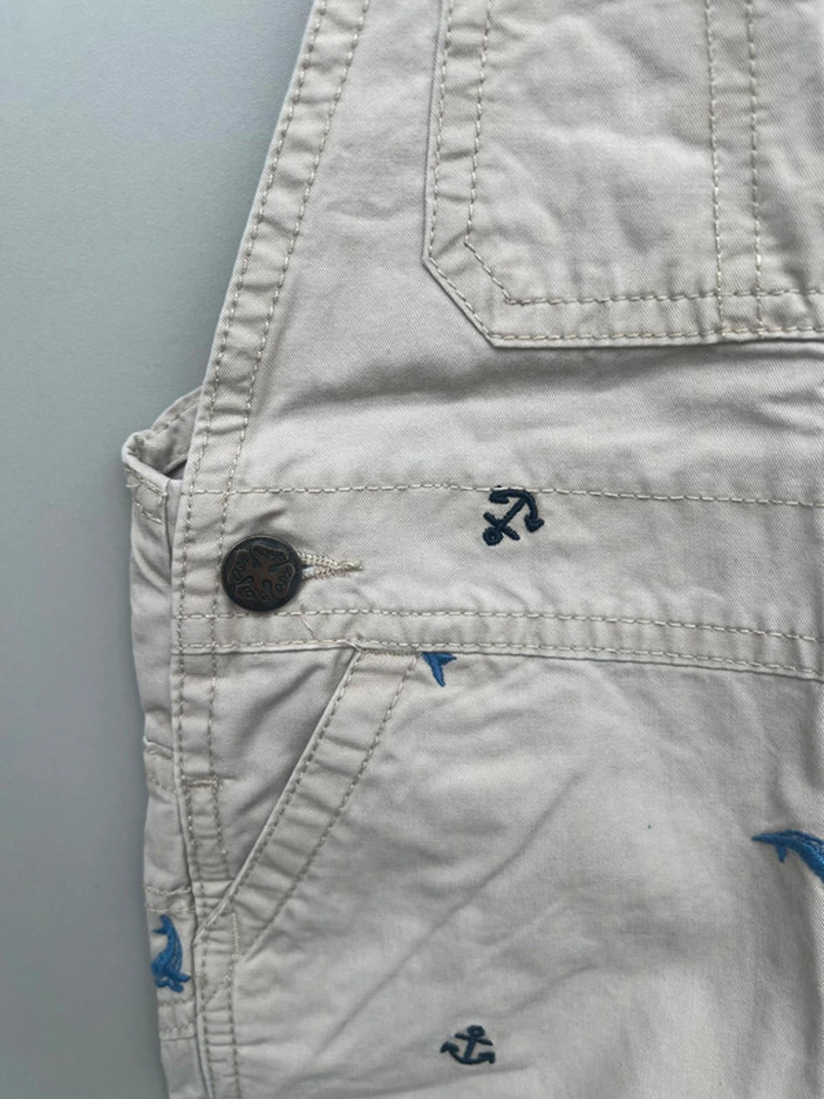 Oshkosh Shortall Beige Dungarees 18-24M