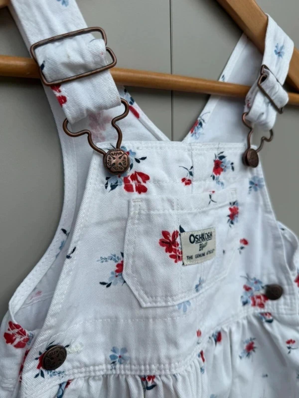 Oshkosh Floral Dungaree Dress 6M