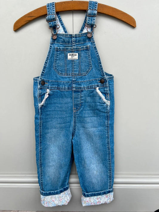 Oshkosh Floral Denim Dungarees 5T