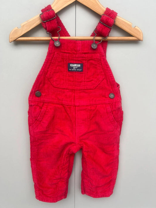 Oshkosh Red Corduroy Dungarees 6M