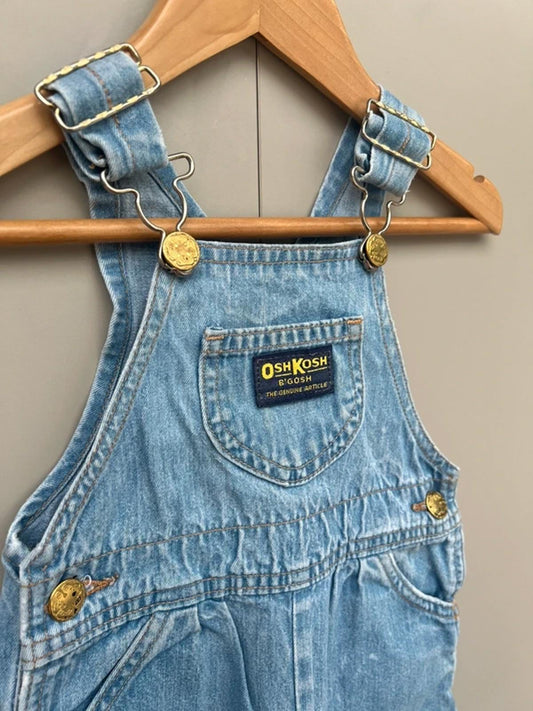 Oshkosh Unisex Vintage Denim Dungarees 12M