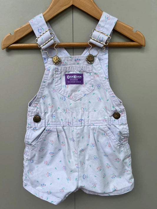 Oshkosh Vintage Lilac Floral Dungarees 18M