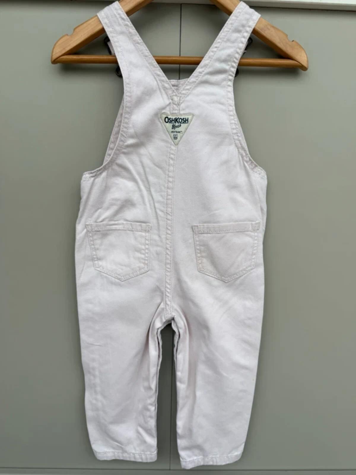 Oshkosh Pink Rose Dungarees 18M