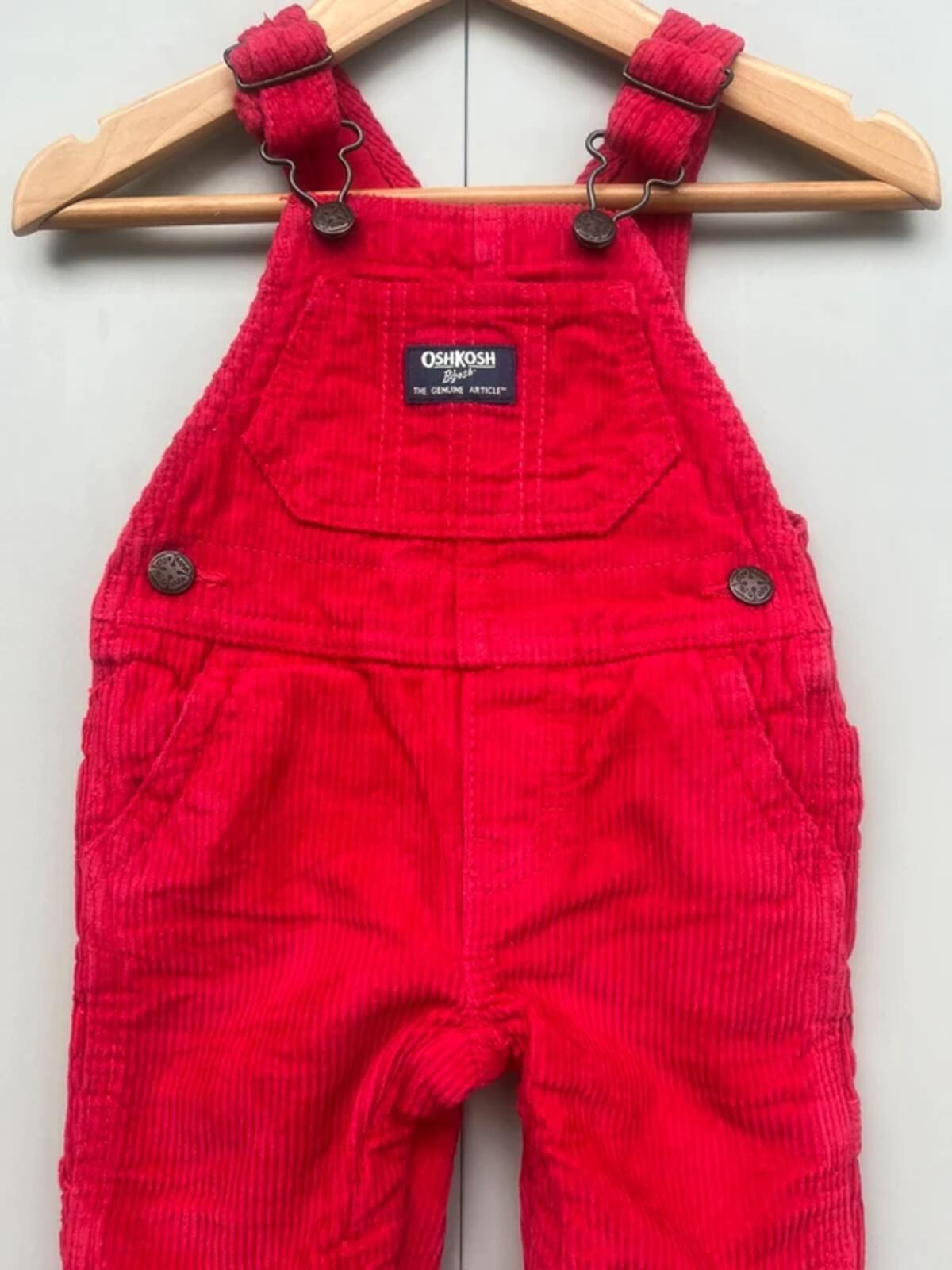 Oshkosh Red Corduroy Dungarees 6M