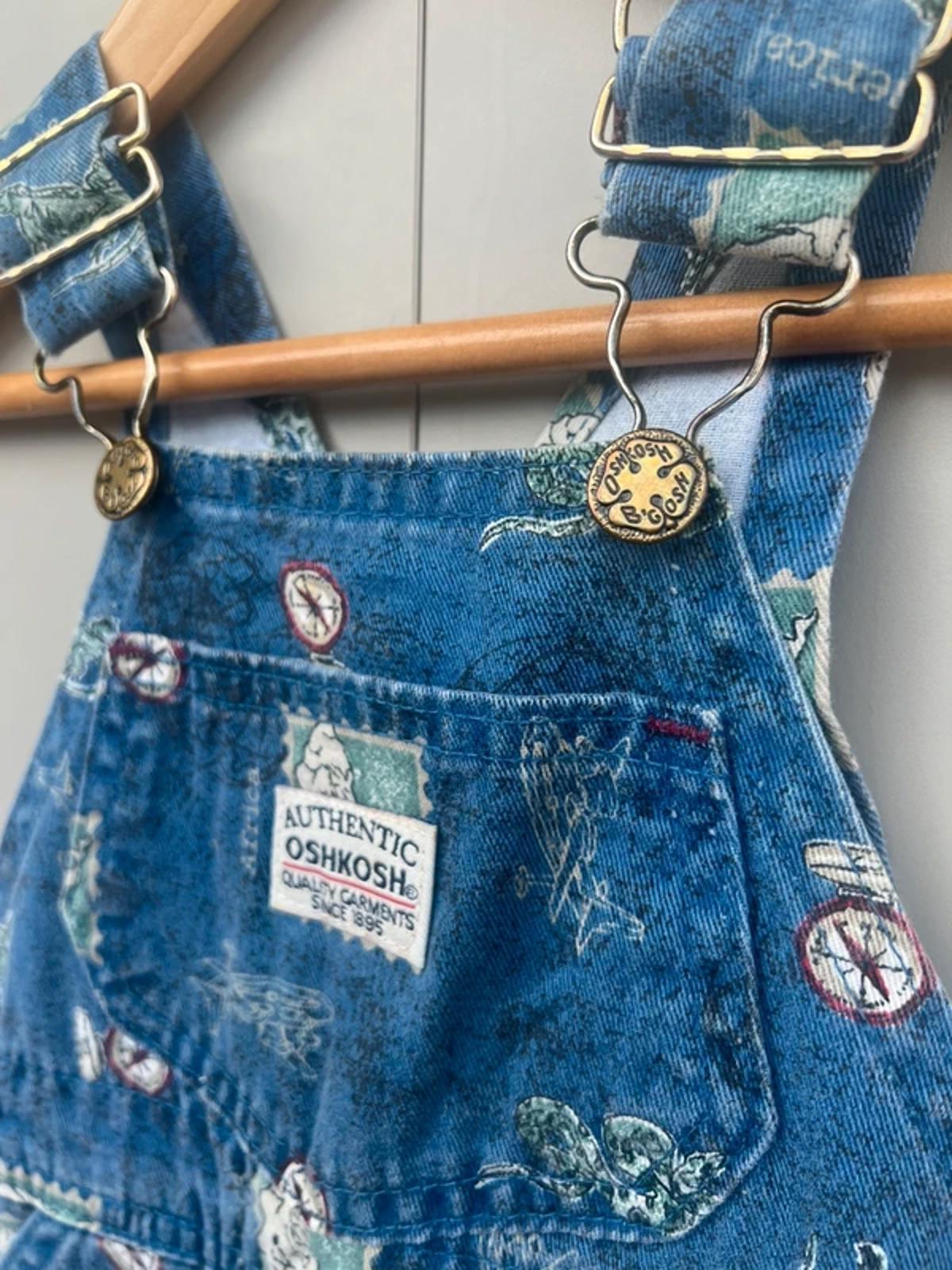 RARE Oshkosh Vintage Compass Dungarees 12M