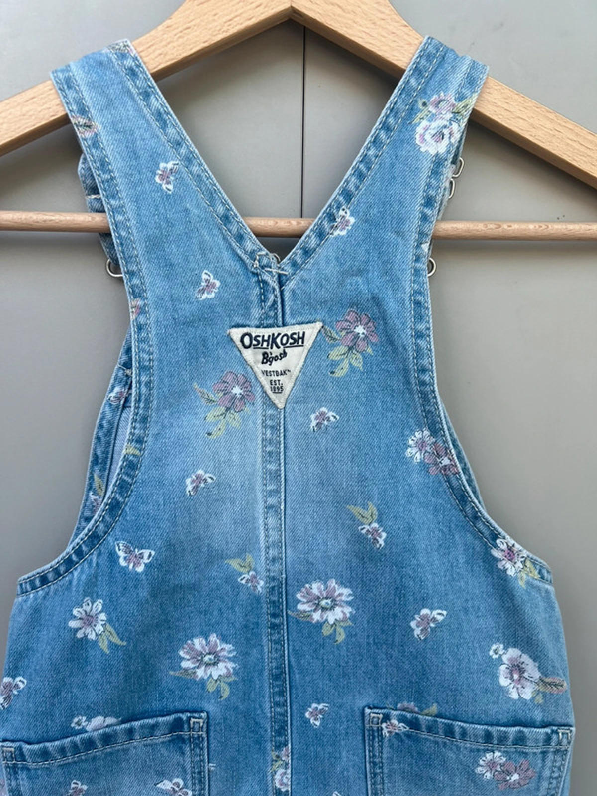 Oshkosh Floral Denim Shortalls 2T