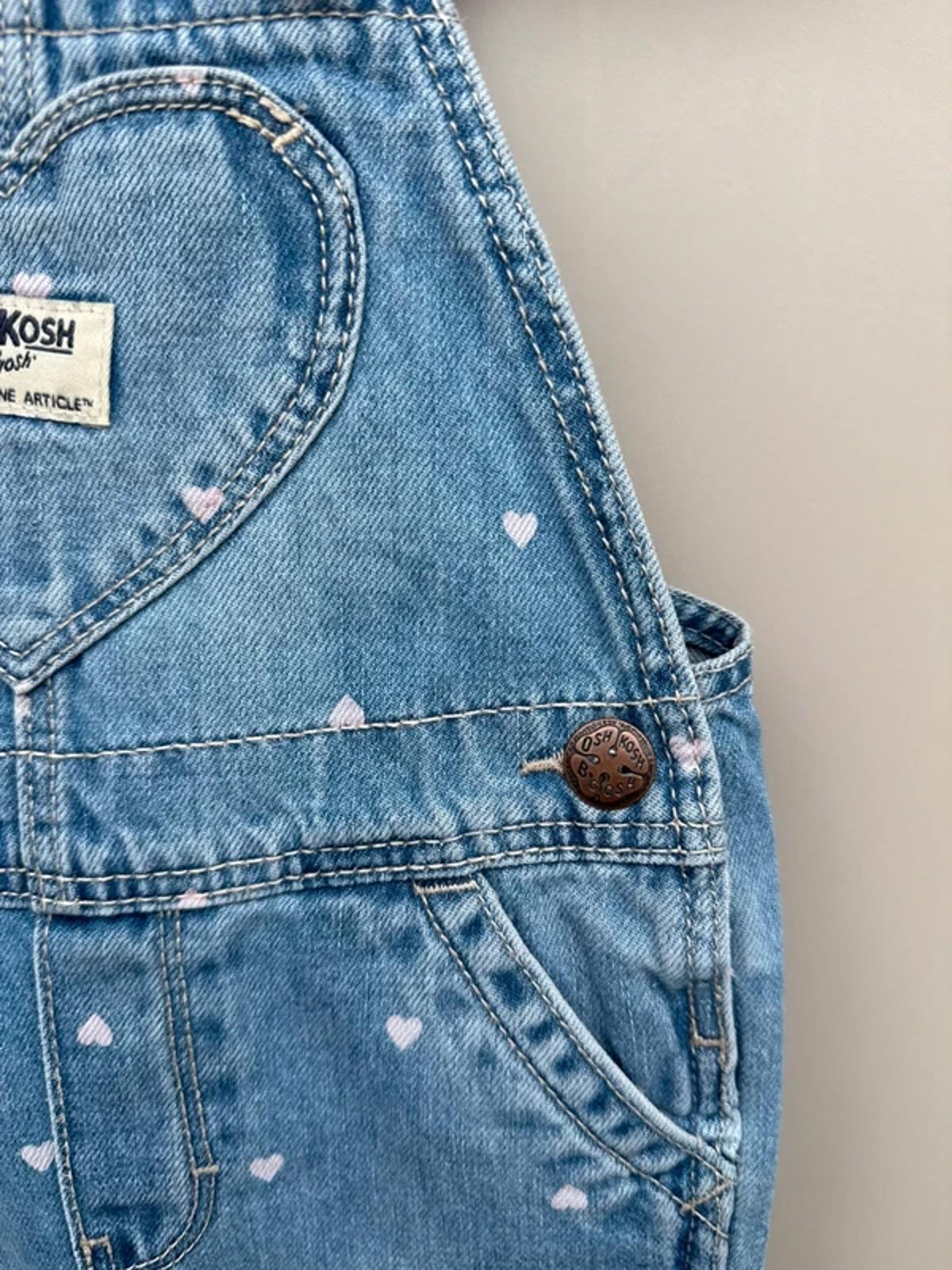 Oshkosh Heart Denim Dungarees 4T