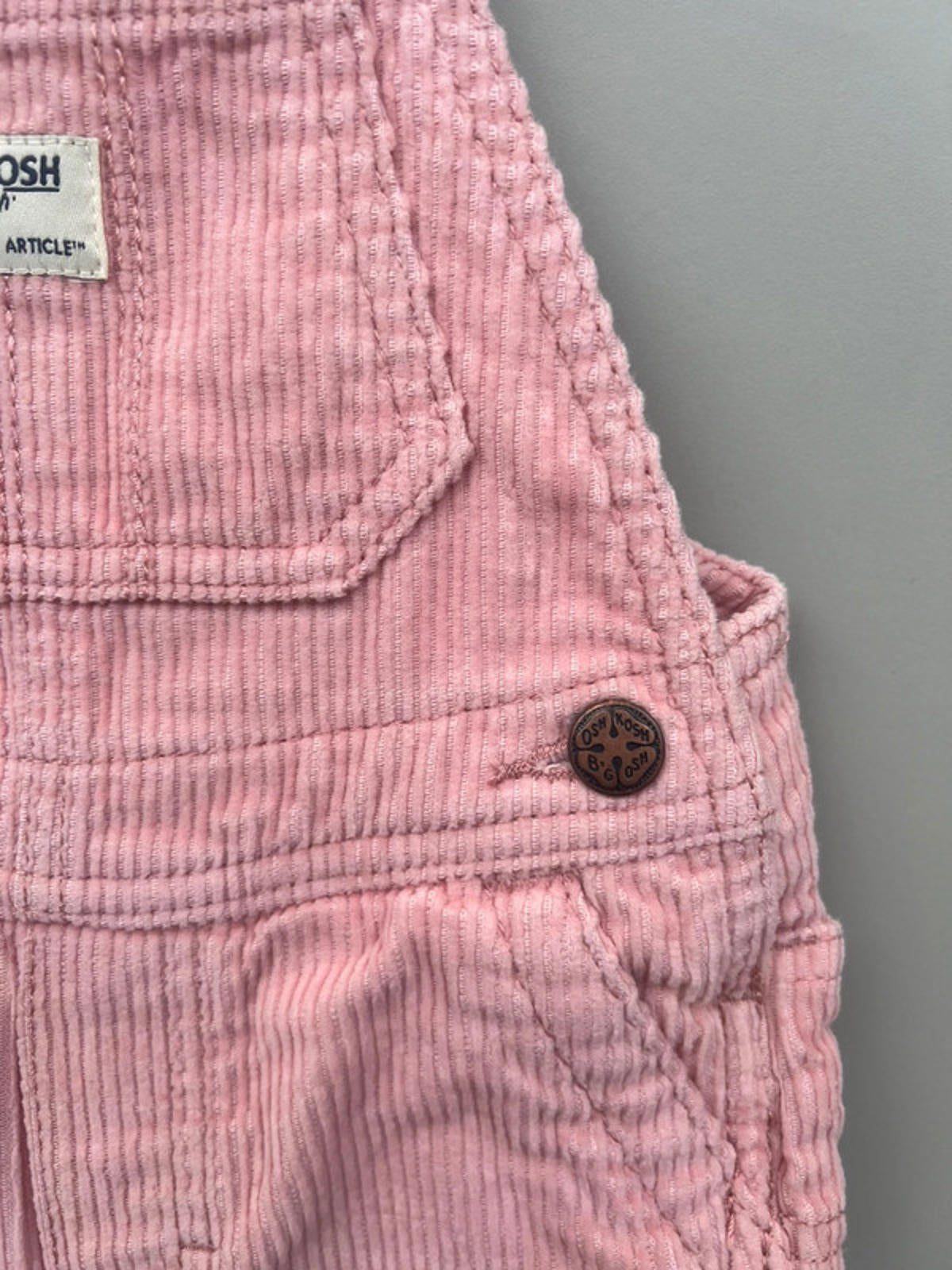 Oshkosh Rose Cord Dungarees 18M