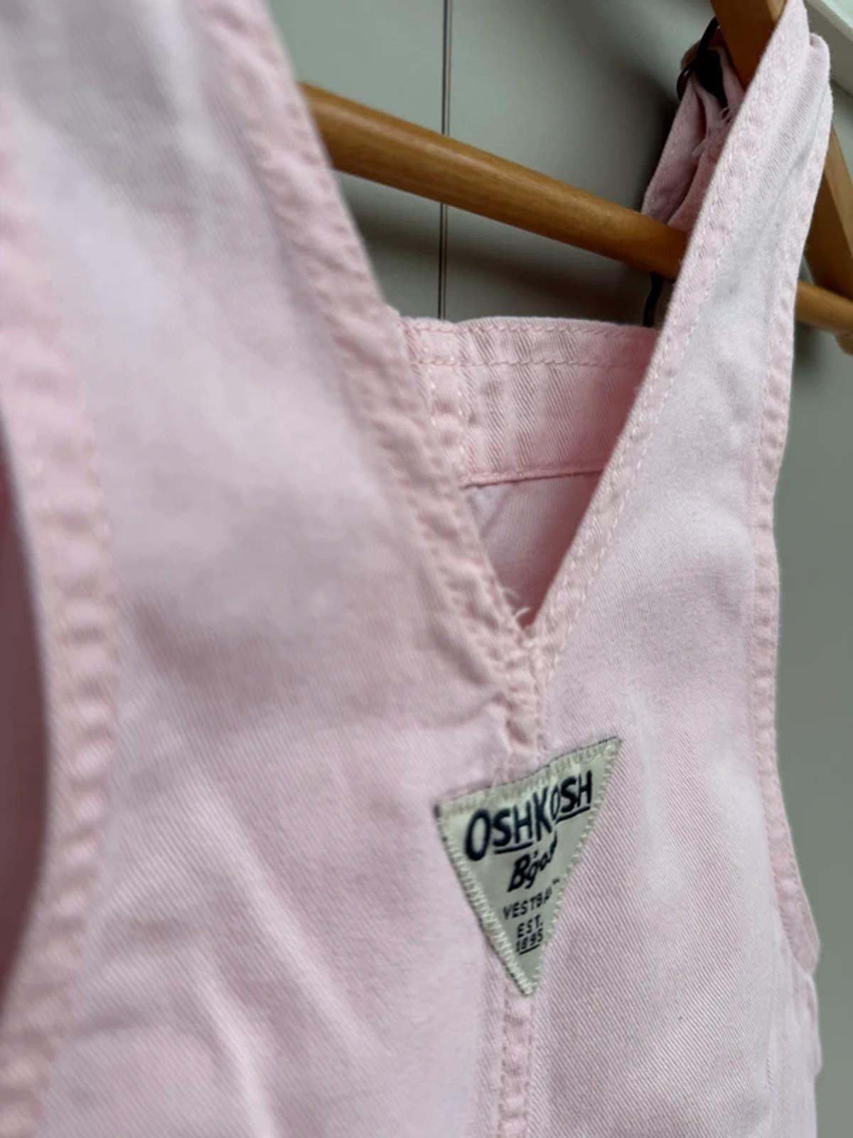 Oshkosh Pink Rose Heart Dungarees 5T