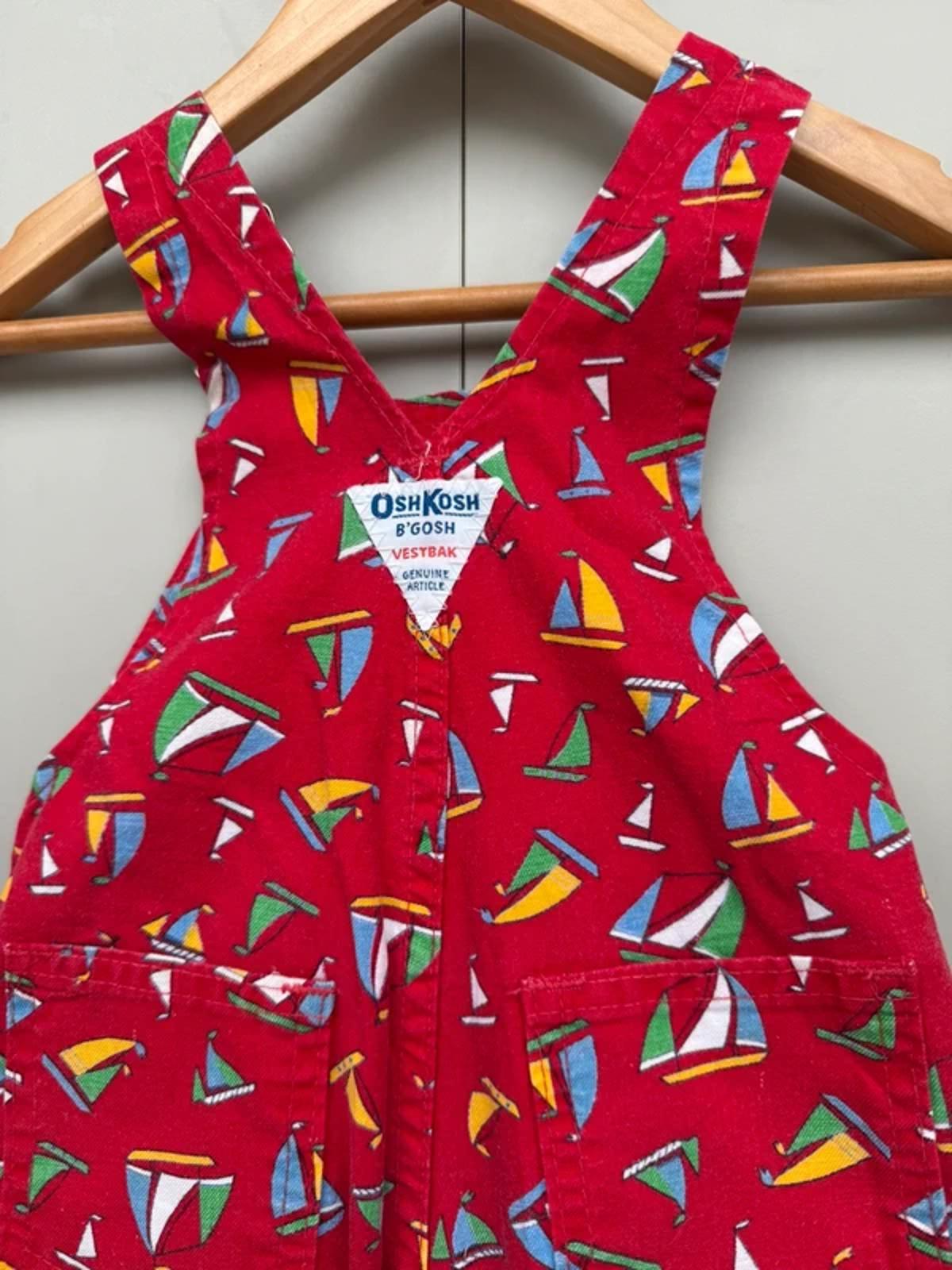 RARE Oshkosh 80S USA Vintage Sail Boat Dungarees 18M
