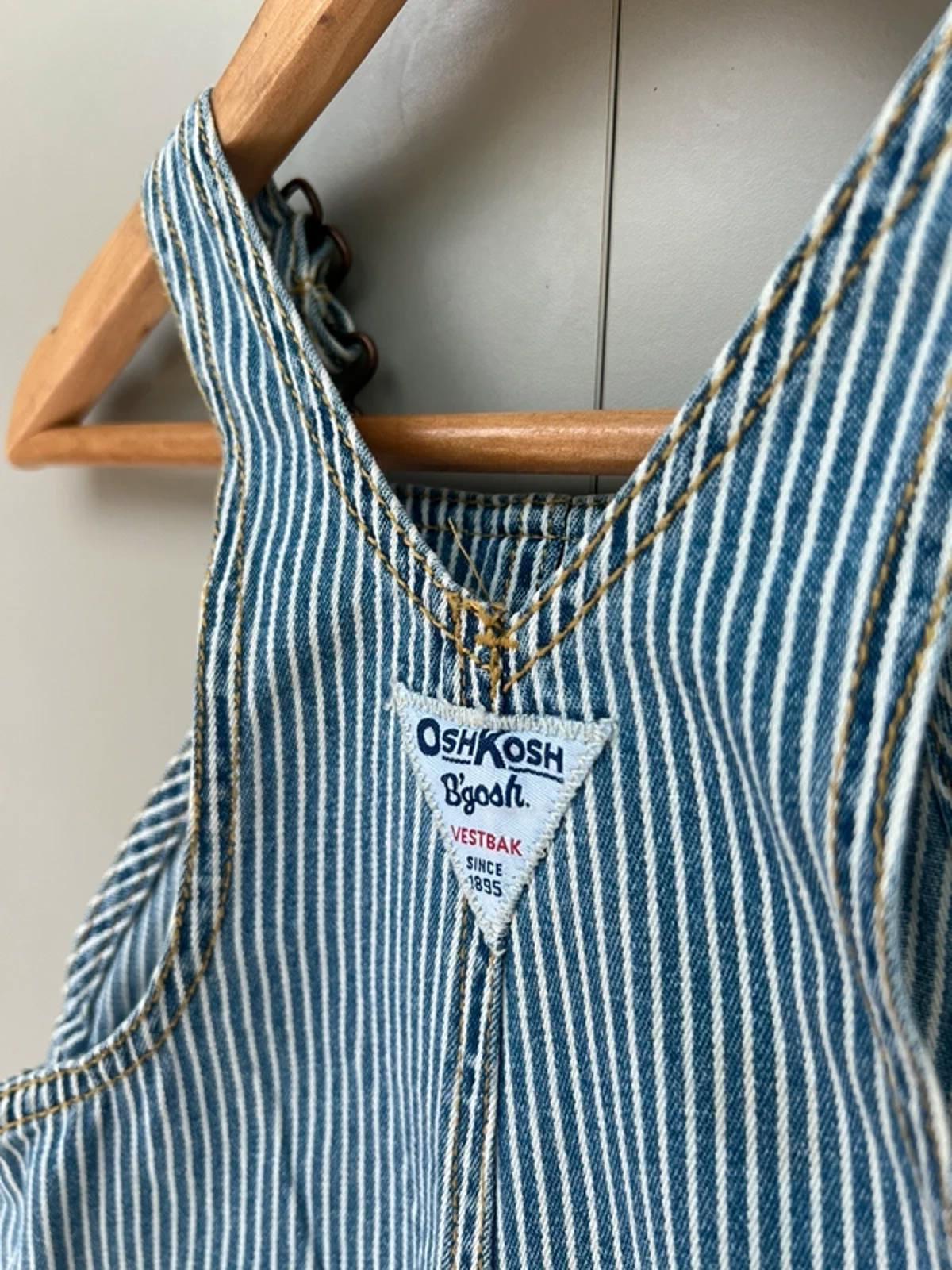 Oshkosh Hickory Shortall Dungarees 12M