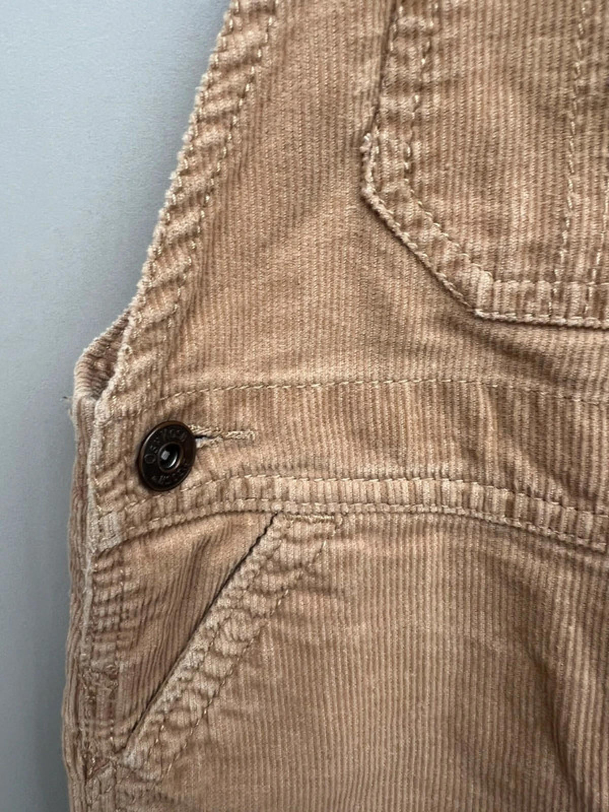 Oshkosh Beige Corduroy Dungarees 12M