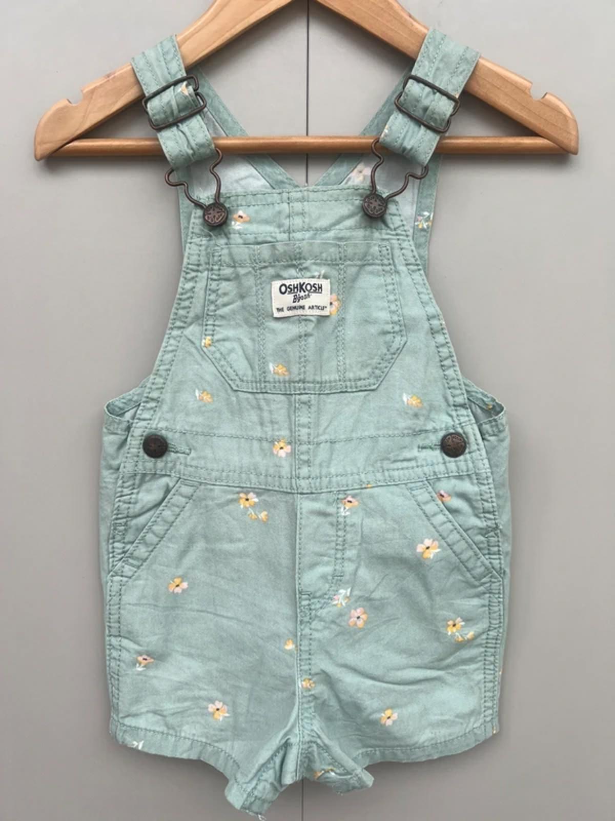 Oshkosh Floral Dungaree Shortalls 18M