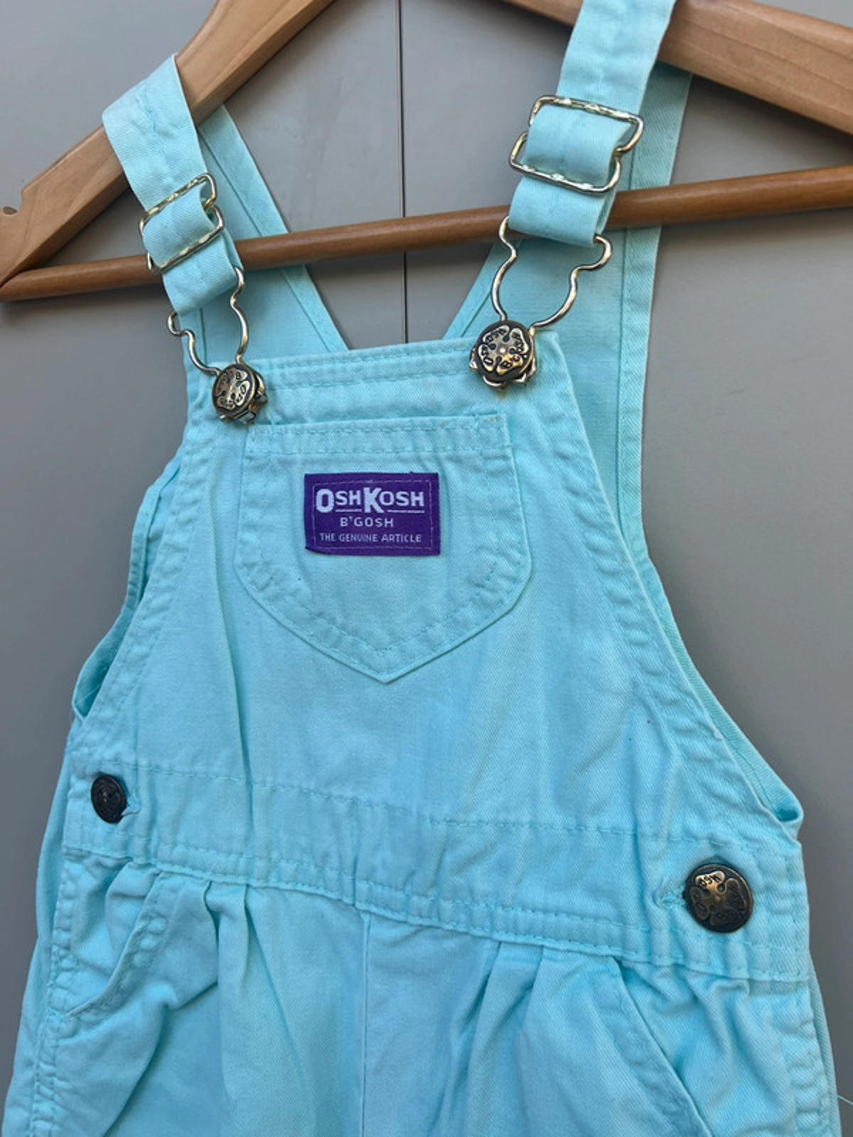 Oshkosh Vintage Turquoise Dungarees 24M