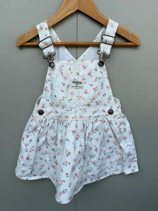 Oshkosh Floral Cotton Dungaree Dress 18M