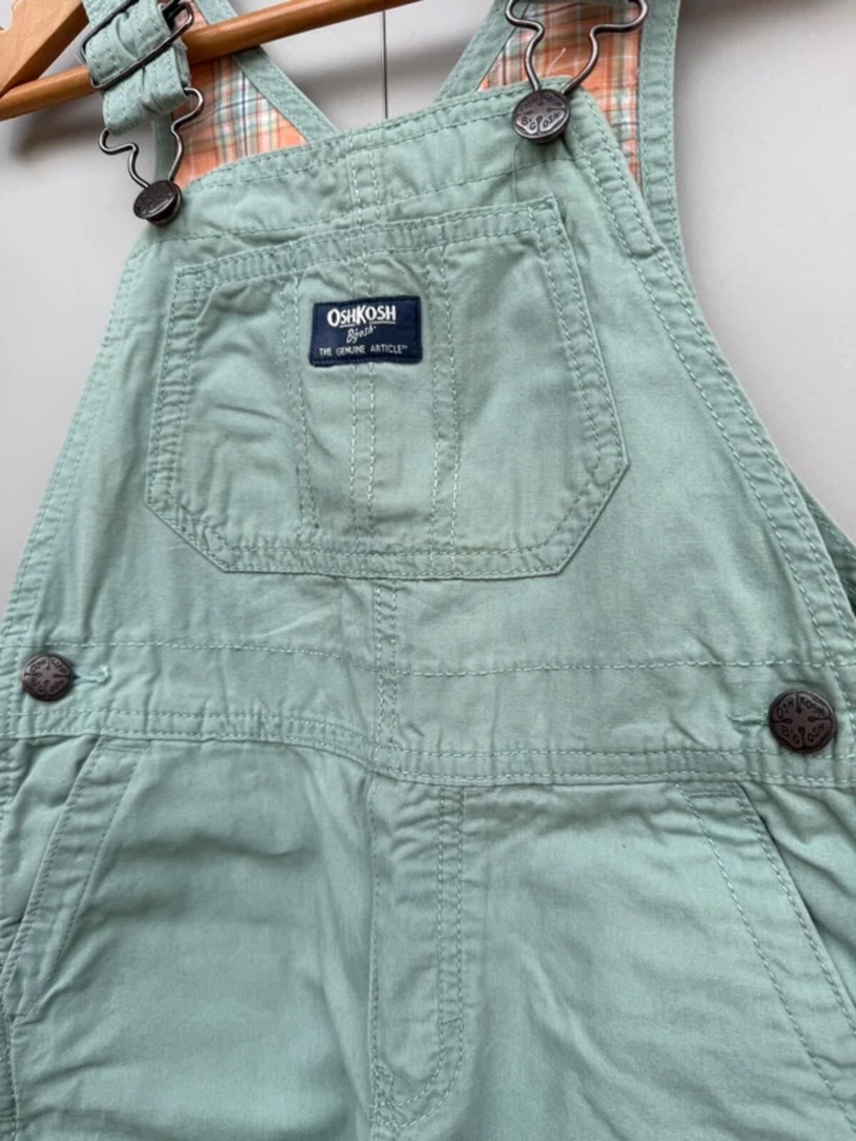 Oshkosh Green Cotton Dungarees 4T