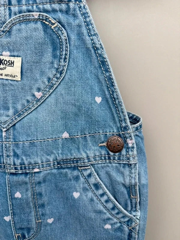 Oshkosh Heart Denim Dungarees 4T