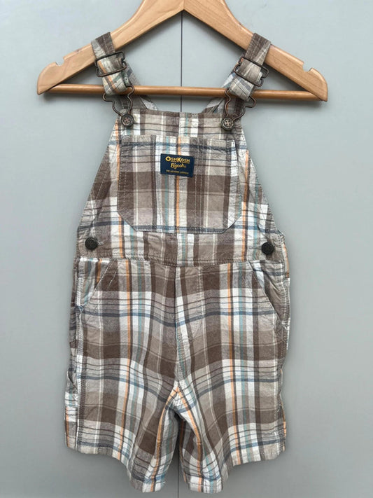 Oshkosh Check Shortall Dungarees 24M