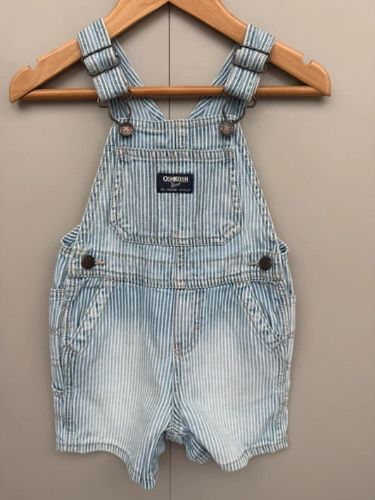 Oshkosh Washed Hickory Shortall Dungarees 18M