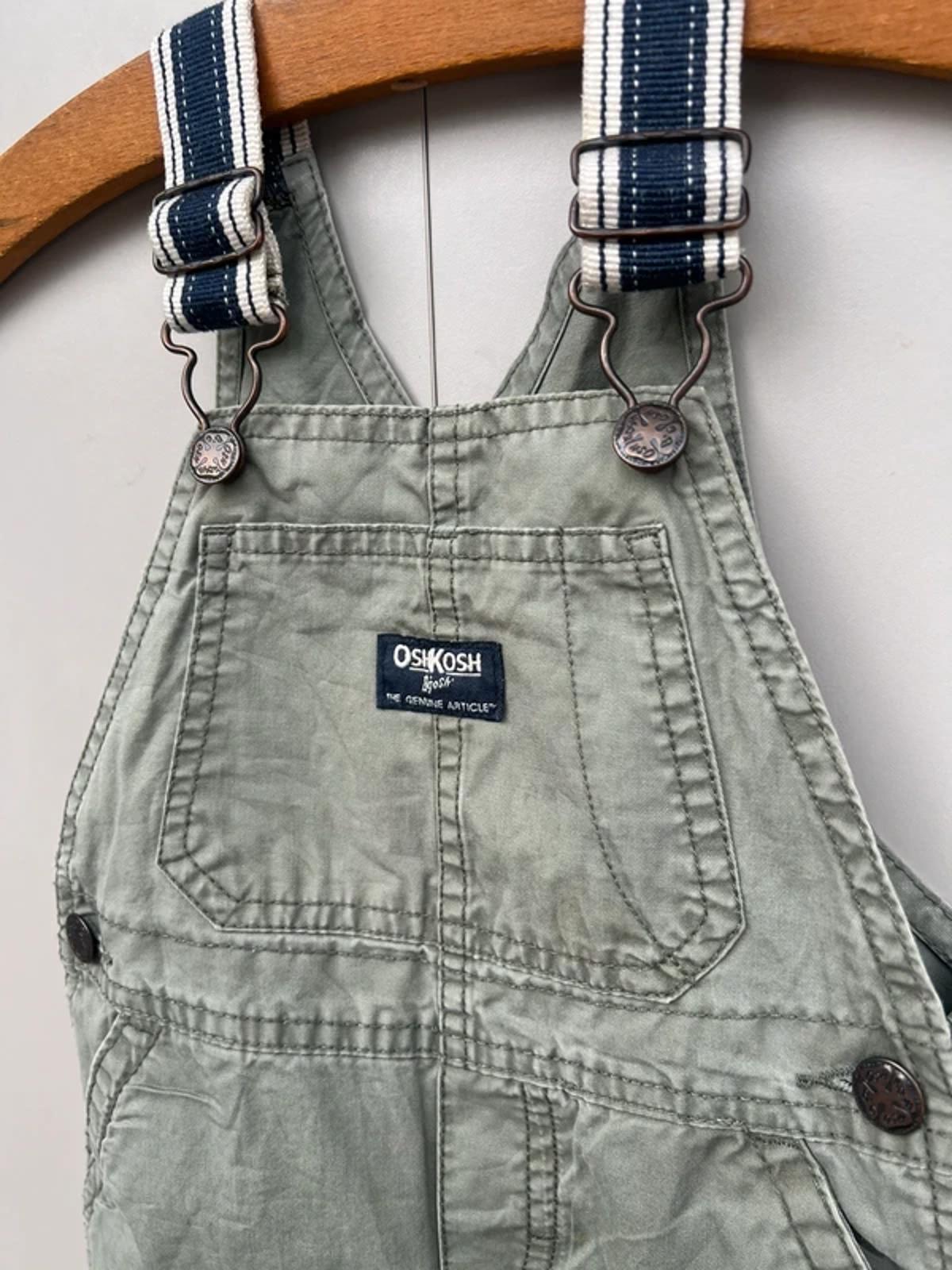 Oshkosh Sage Green Cargo Dungarees 18M
