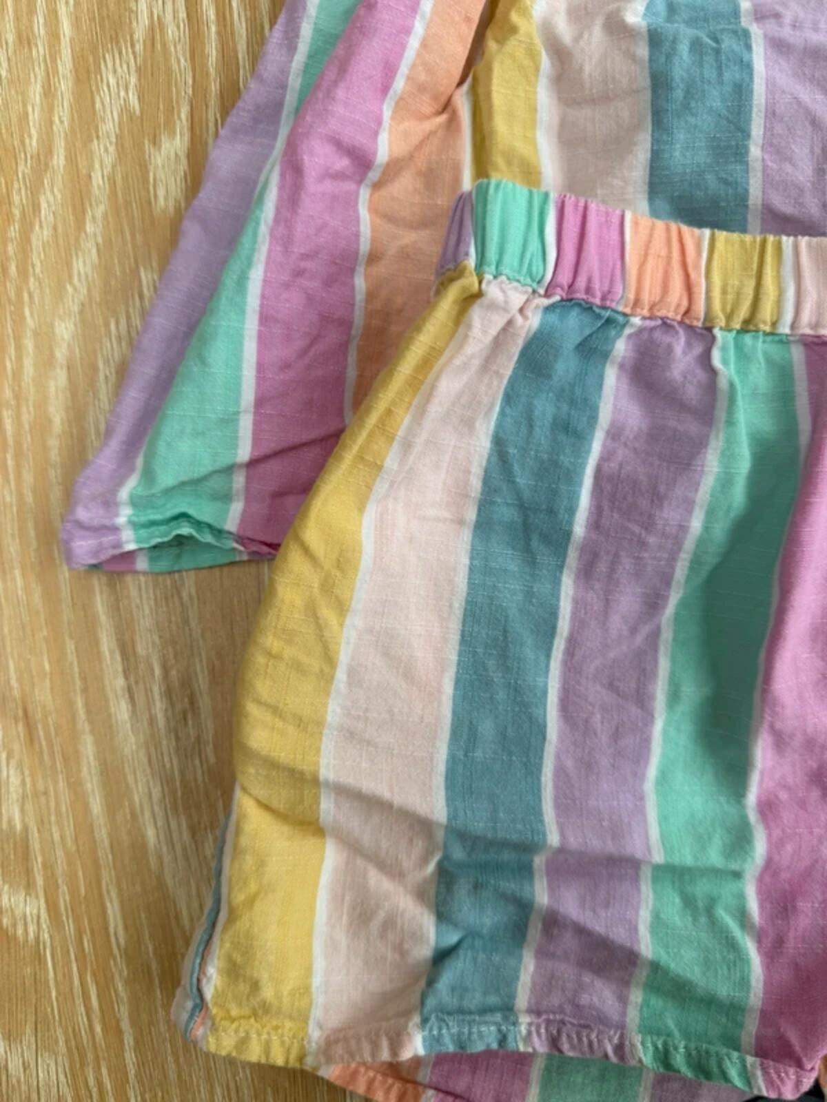 Next Striped Floral Crochet Set 2-3Y