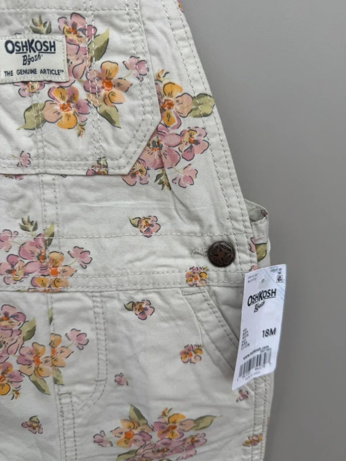 Oshkosh Dungarees Floral Shortalls 18M
