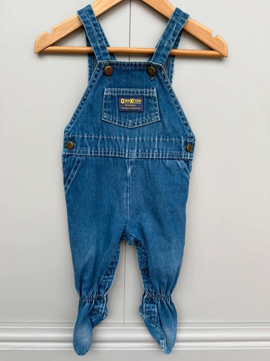 Oshkosh Vintage Denim Suit Dungarees 6/9M