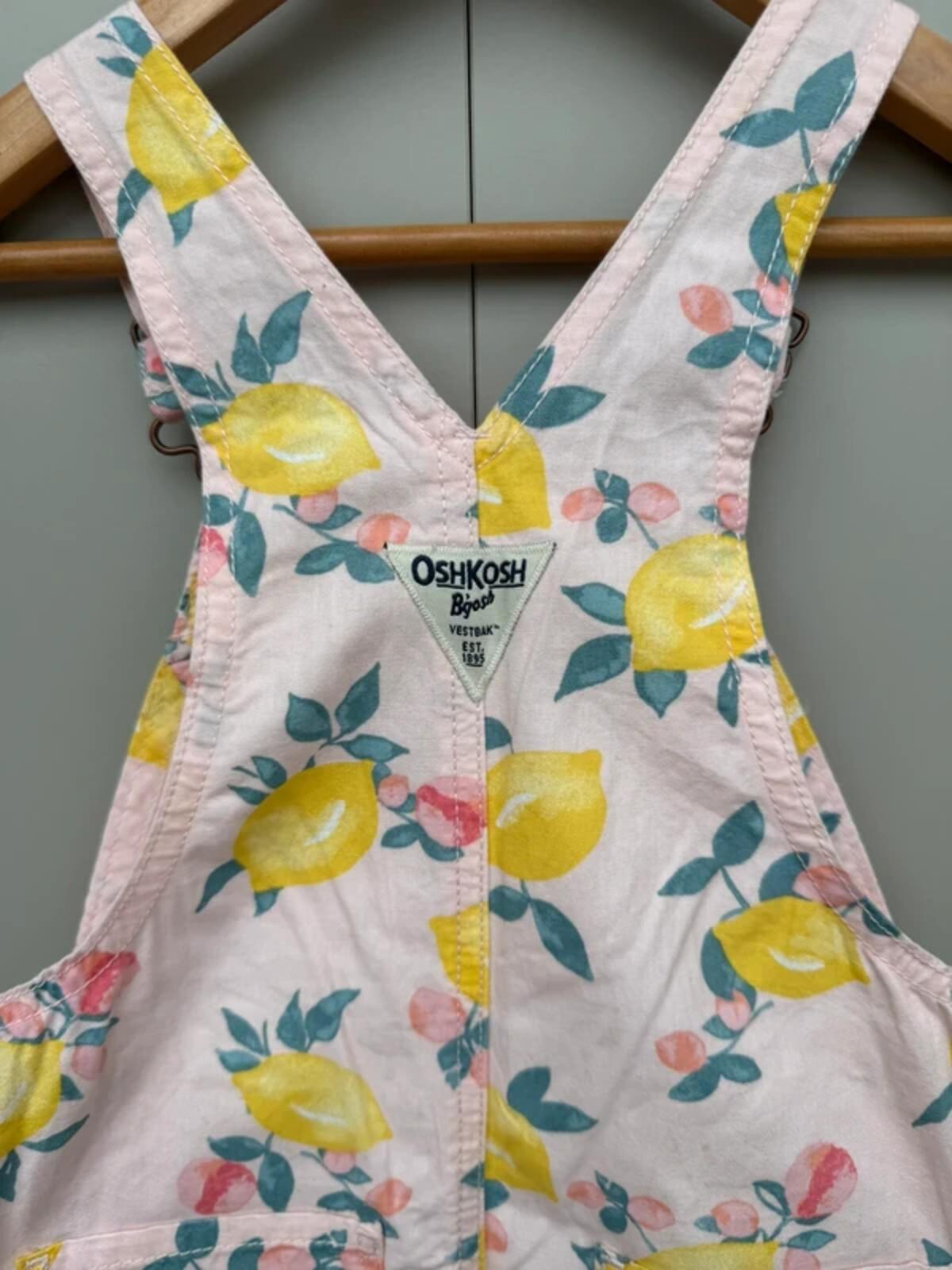 Oshkosh Lemon Pink Dungarees 2T