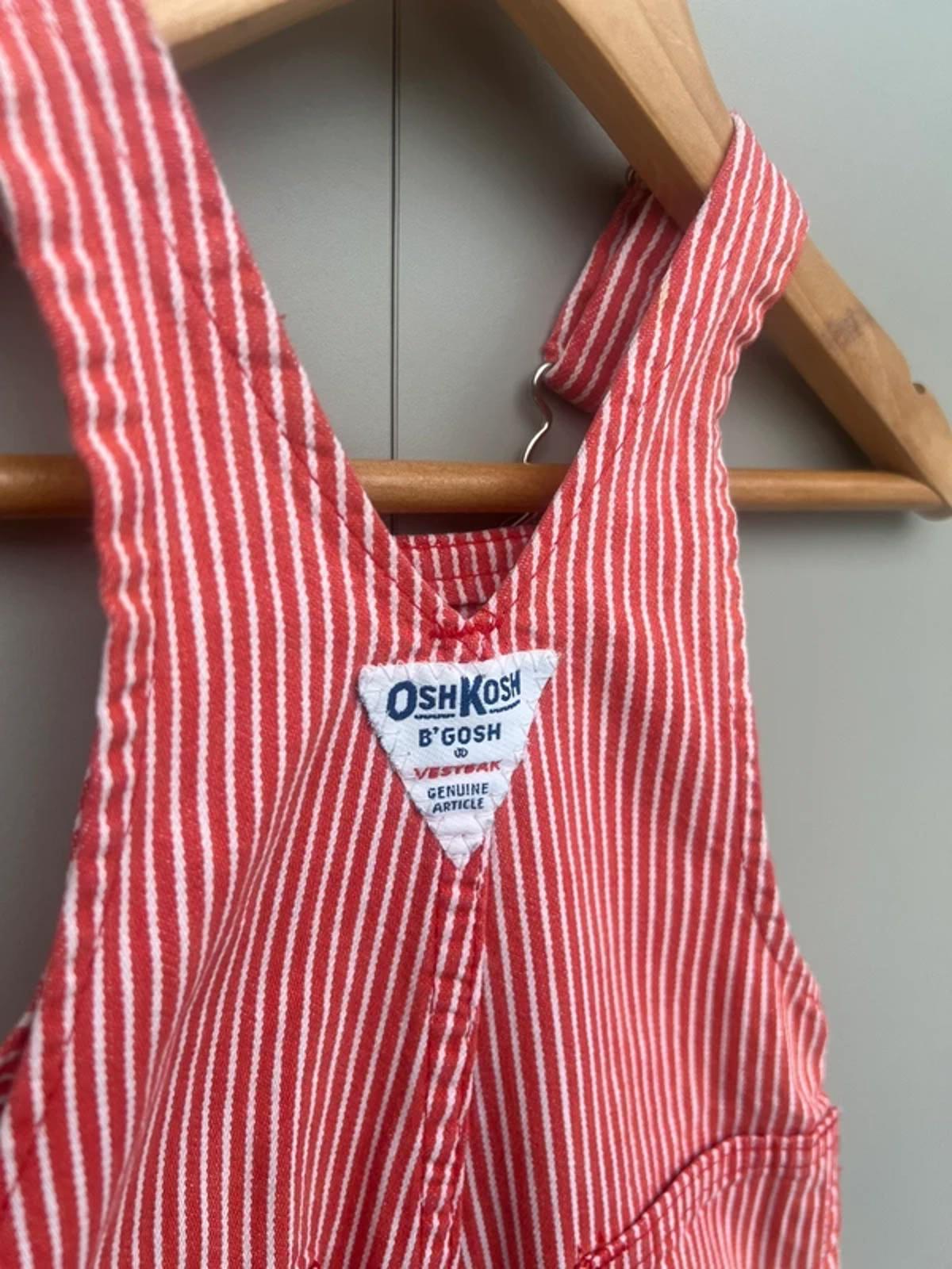 Oshkosh Vintage Red Hickory Dungarees 12M