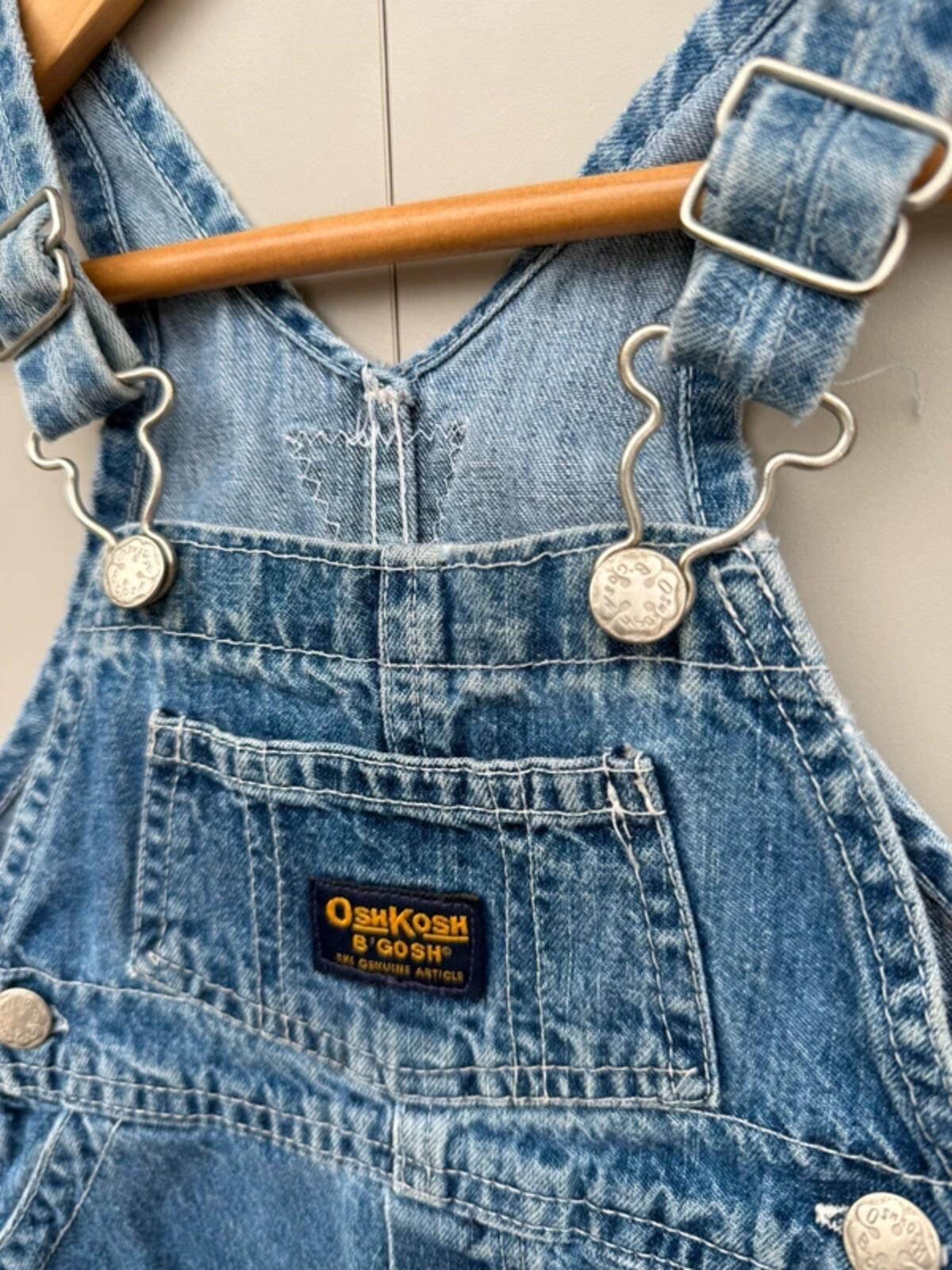 Oshkosh Vintage 90s Denim Shortalls 12M