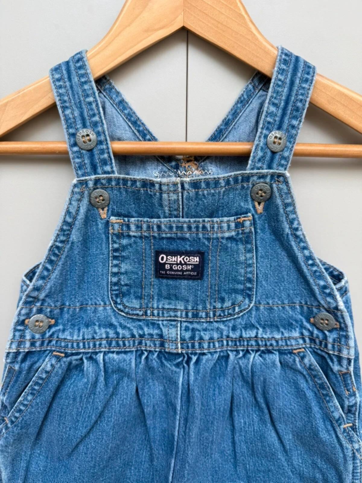 Oshkosh Vintage Denim Bubble Dungarees 12M