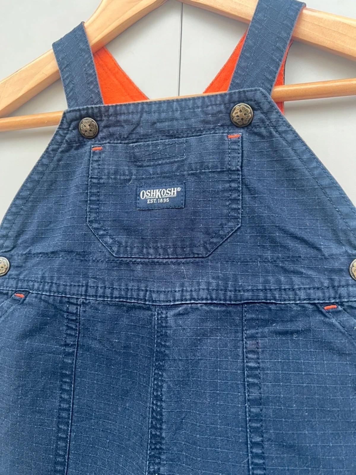 Oshkosh Vintage Navy Dungarees 3-6M