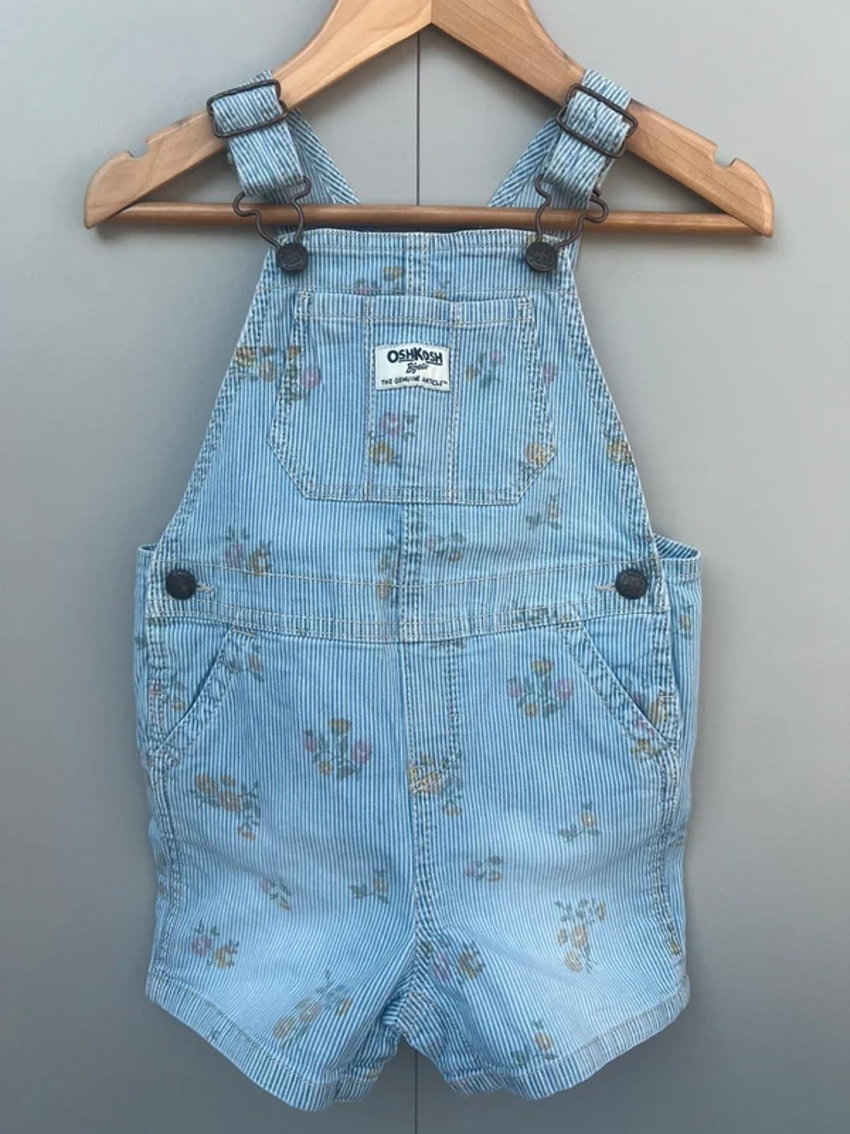 Oshkosh Striped Shortall Dungarees 24M