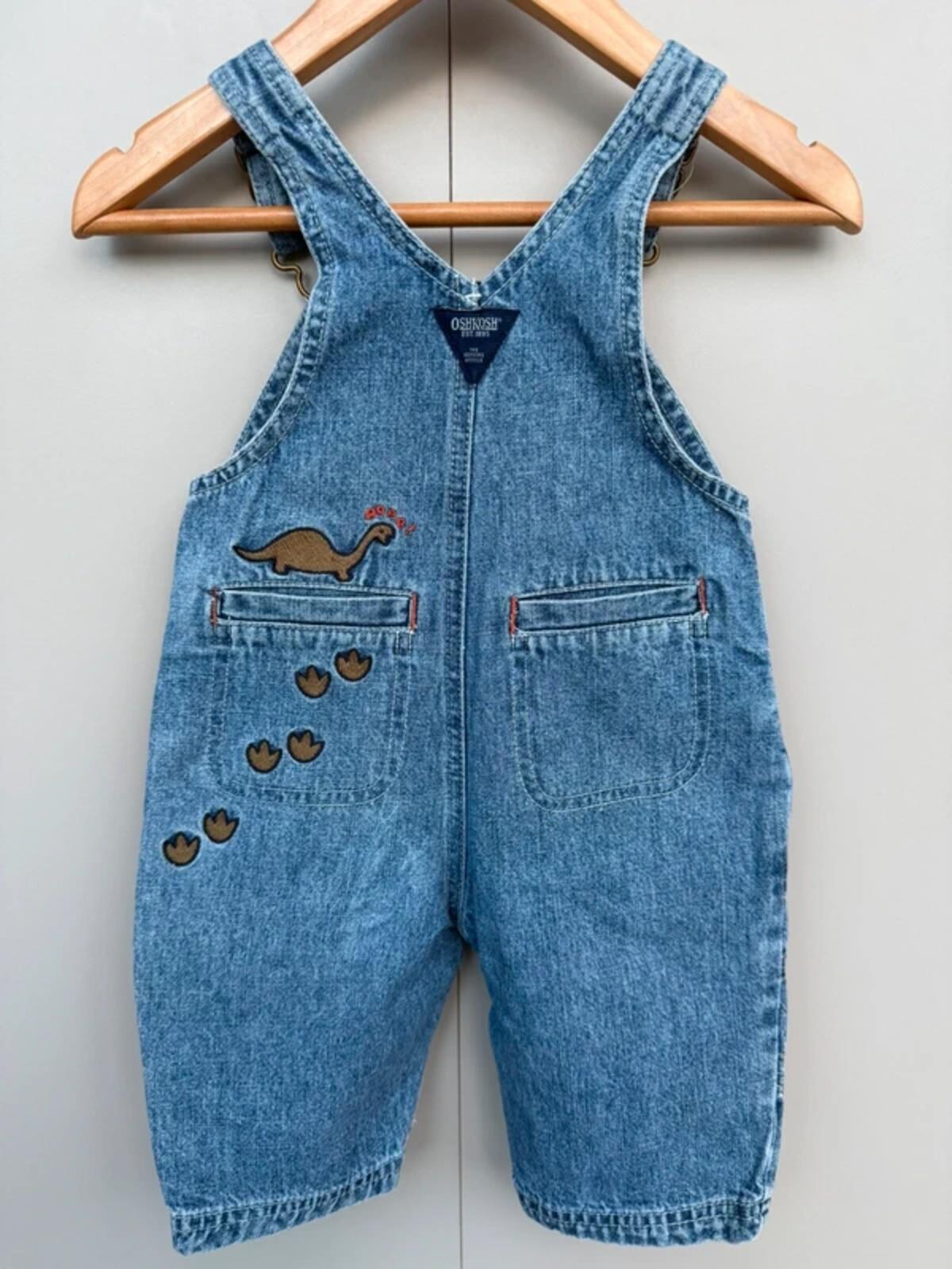 Oshkosh Vintage Dinosaur Dungarees 3-6M