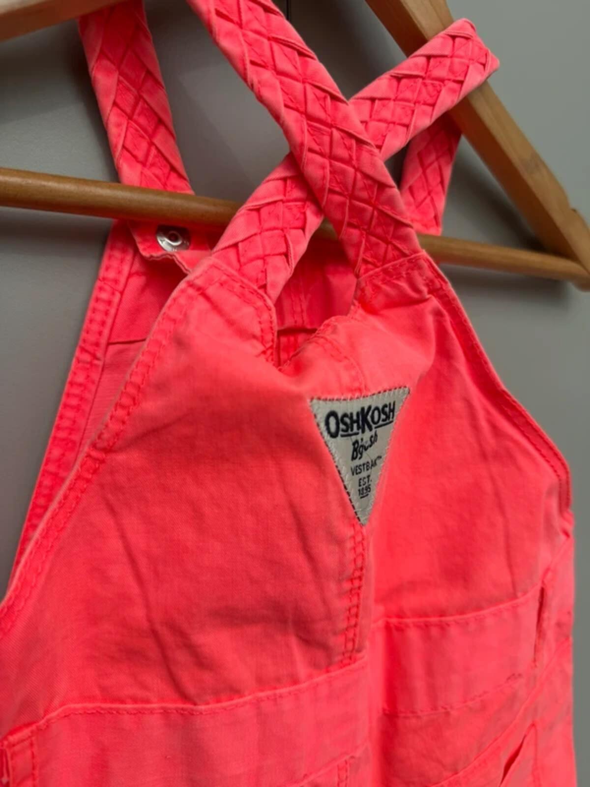 Oshkosh Pink Coral Shortall Dungarees 18M