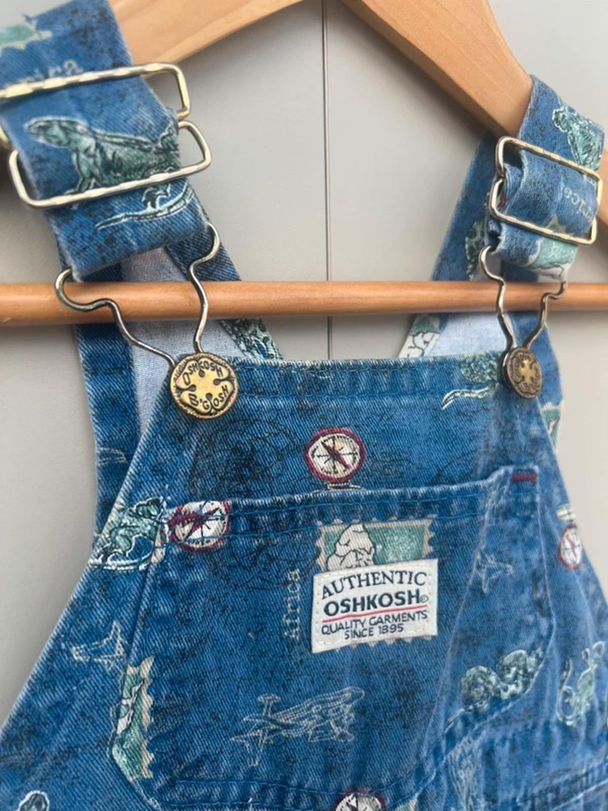 RARE Oshkosh Vintage Compass Dungarees 12M