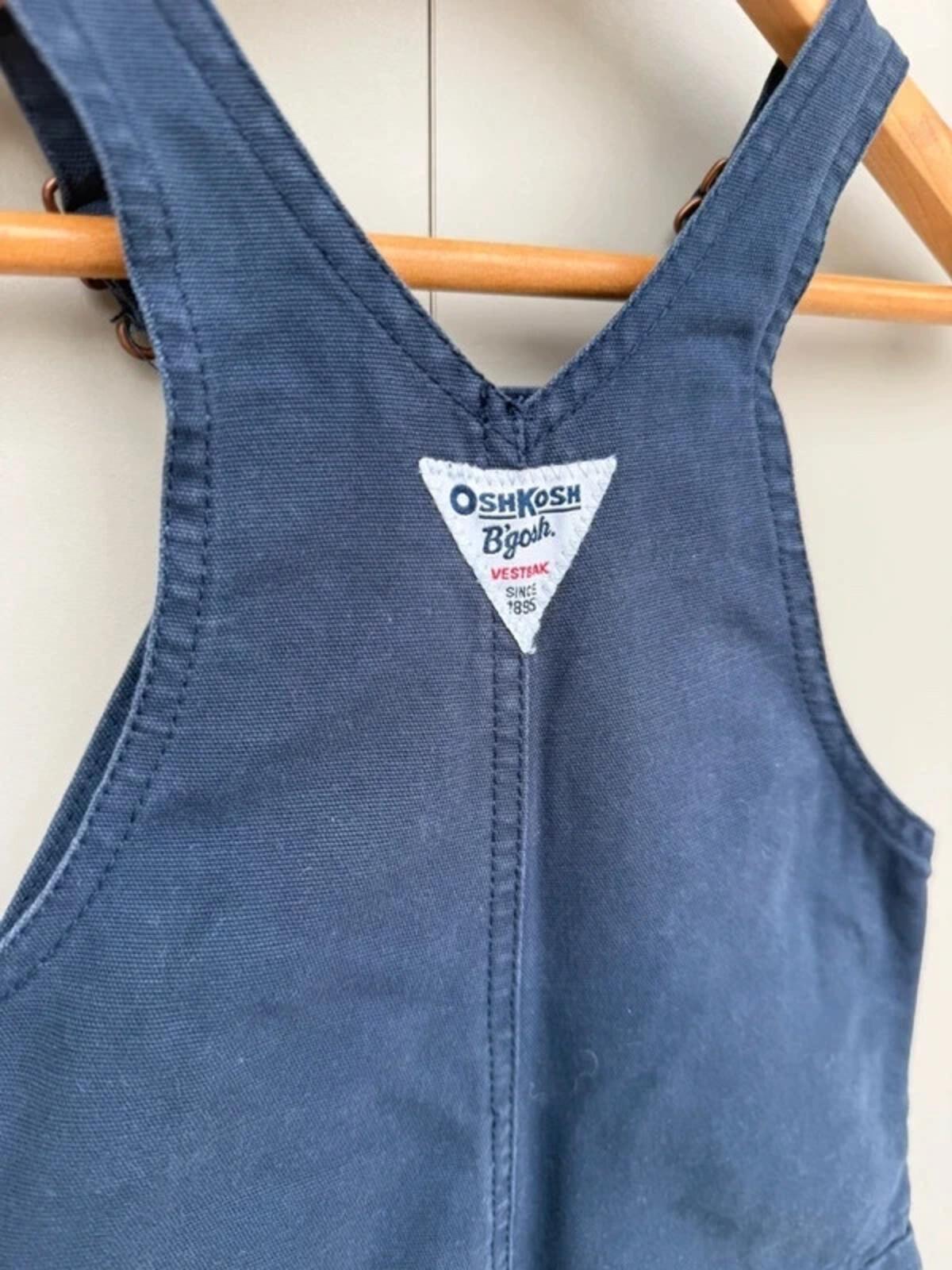 Oshkosh Navy Cotton Shortall Dungarees 9M