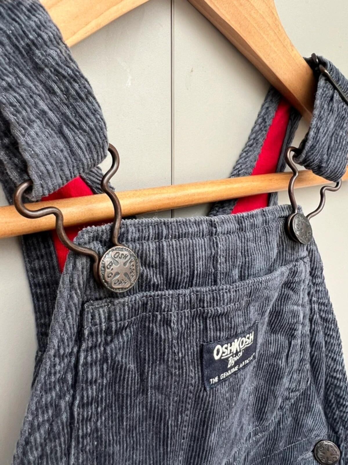 Oshkosh Grey Corduroy Dungarees 18M