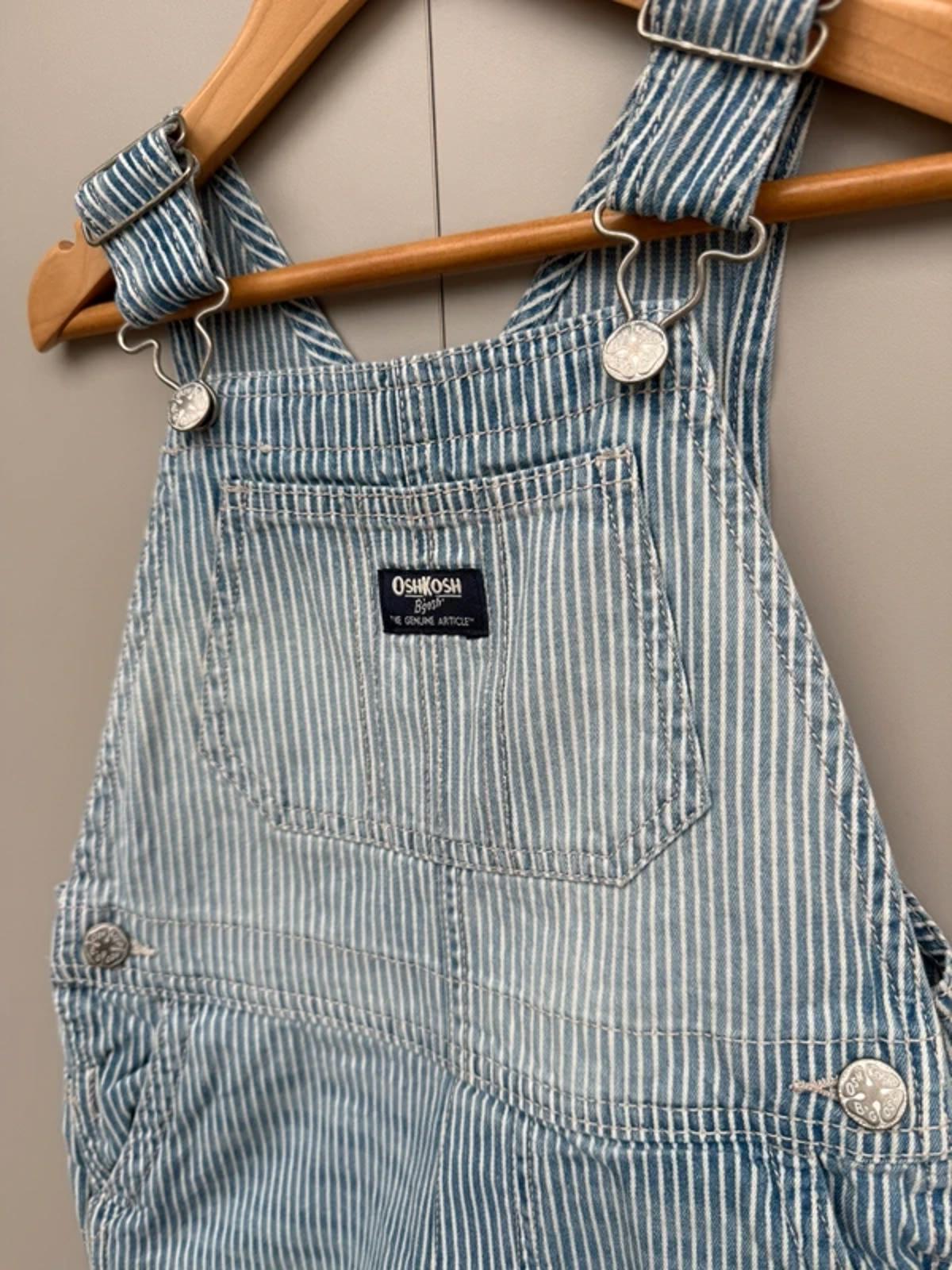 Oshkosh Washed Hickory Dungaree Shortalls 5T