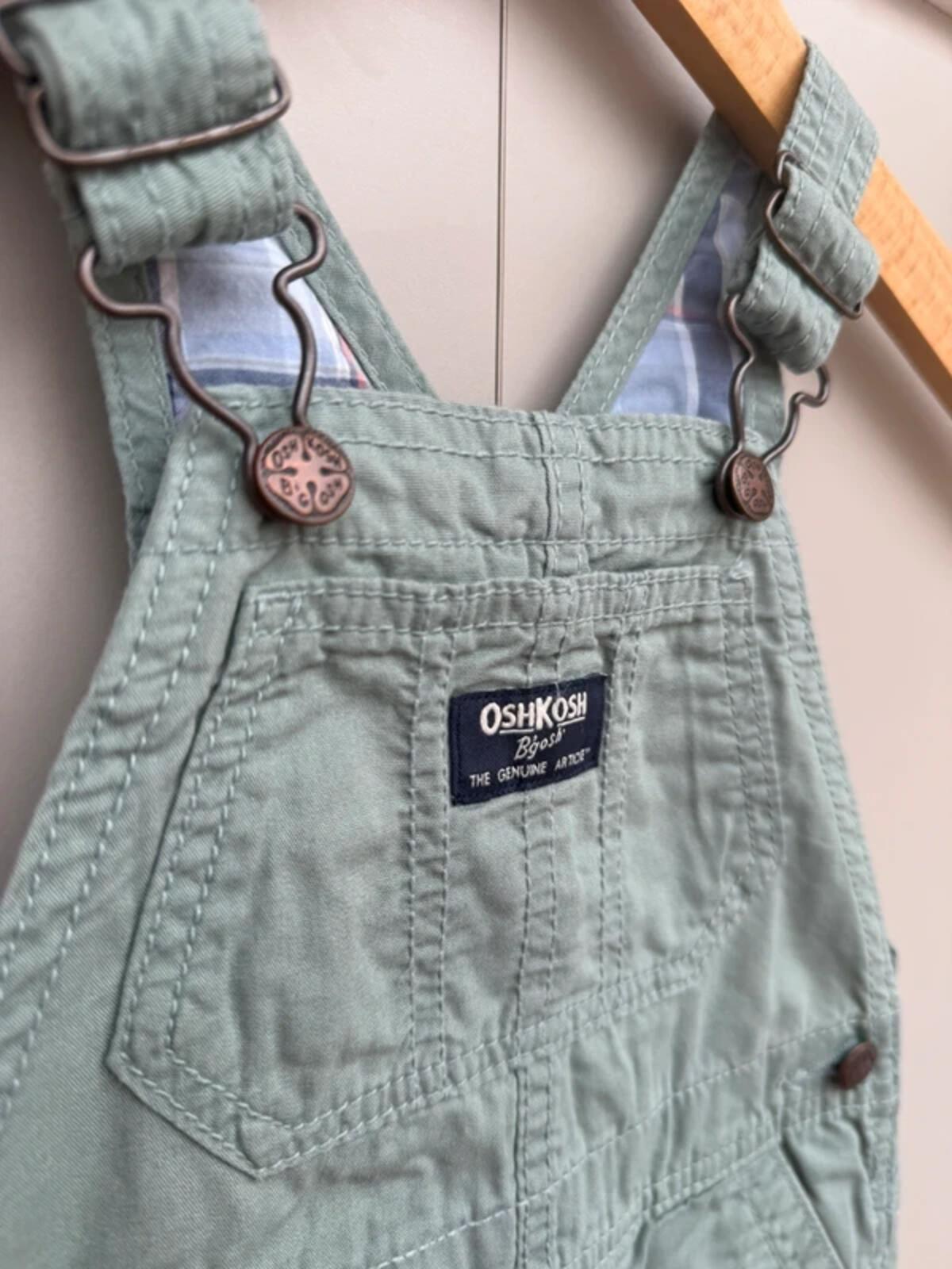 Oshkosh Sage Green Dungarees 18M