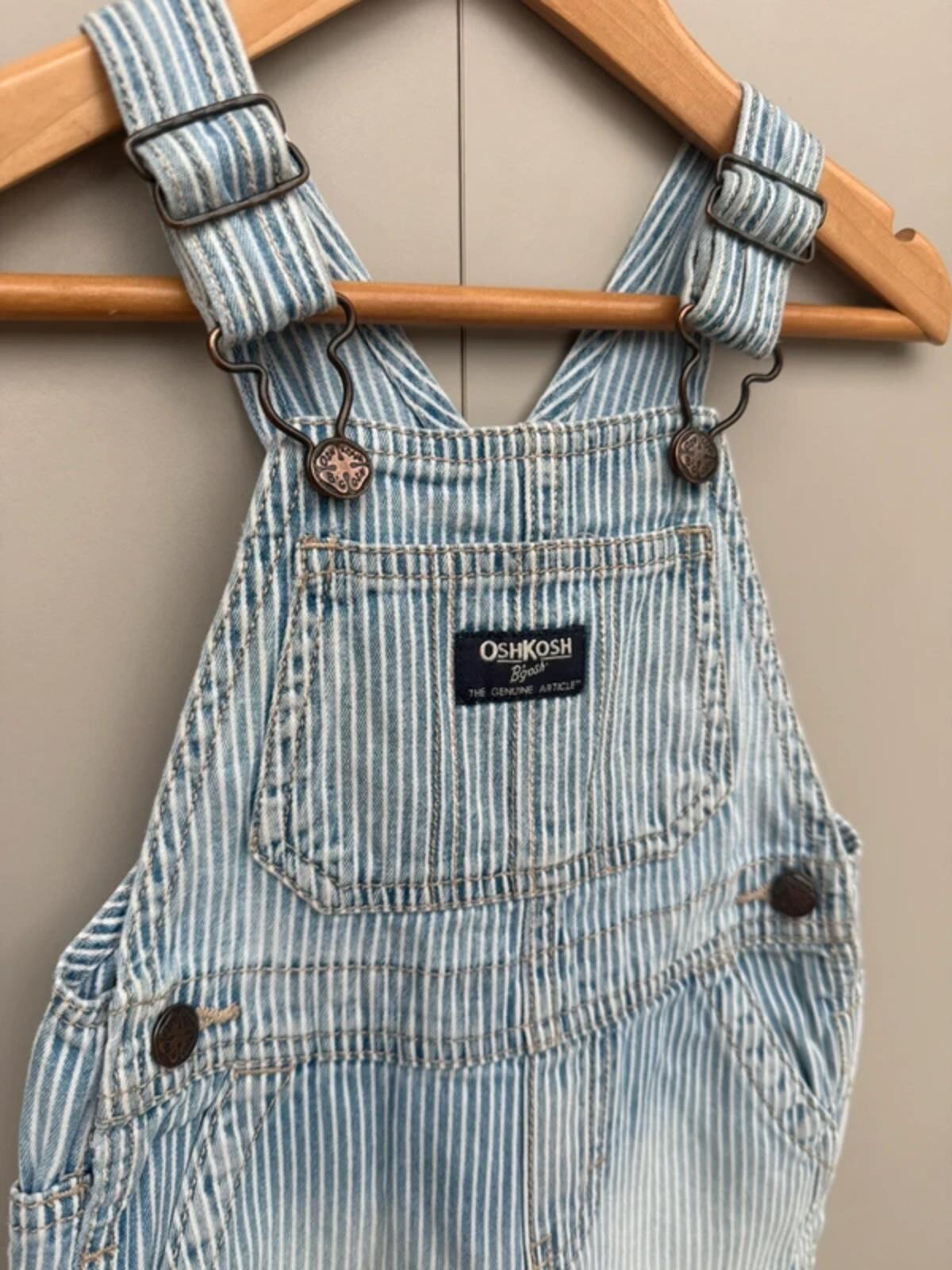 Oshkosh Washed Hickory Shortall Dungarees 18M