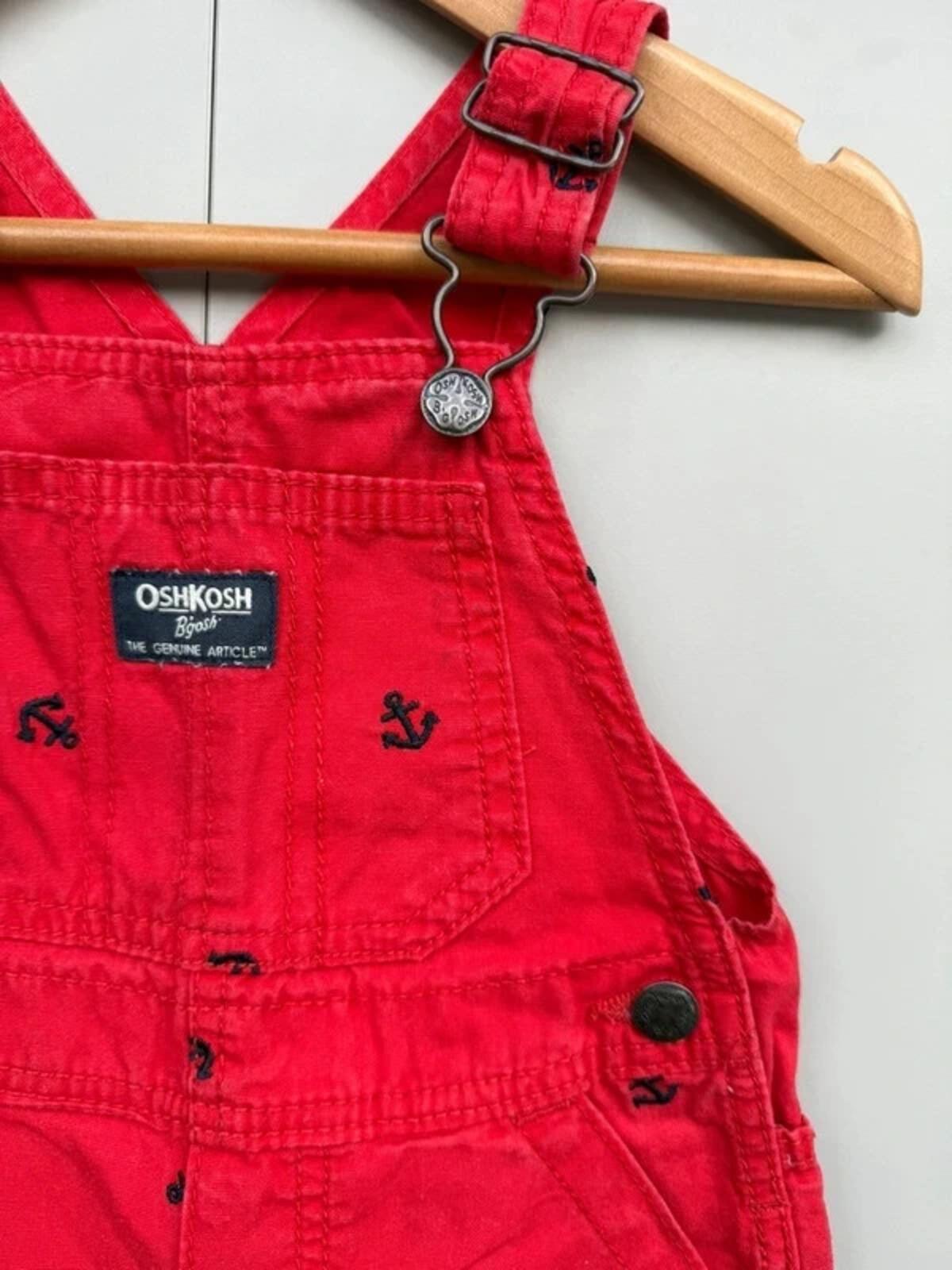 Oshkosh Shortall Red Anchor Dungarees 18M
