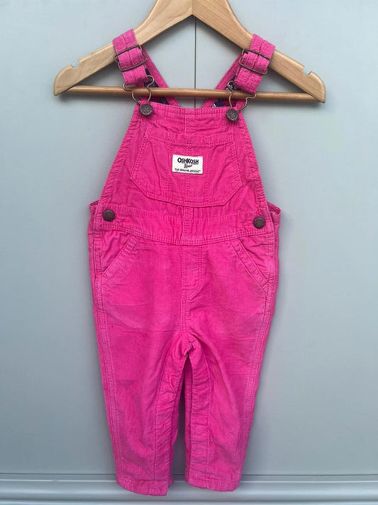 Oshkosh Pink Corduroy Dungarees 9-12M