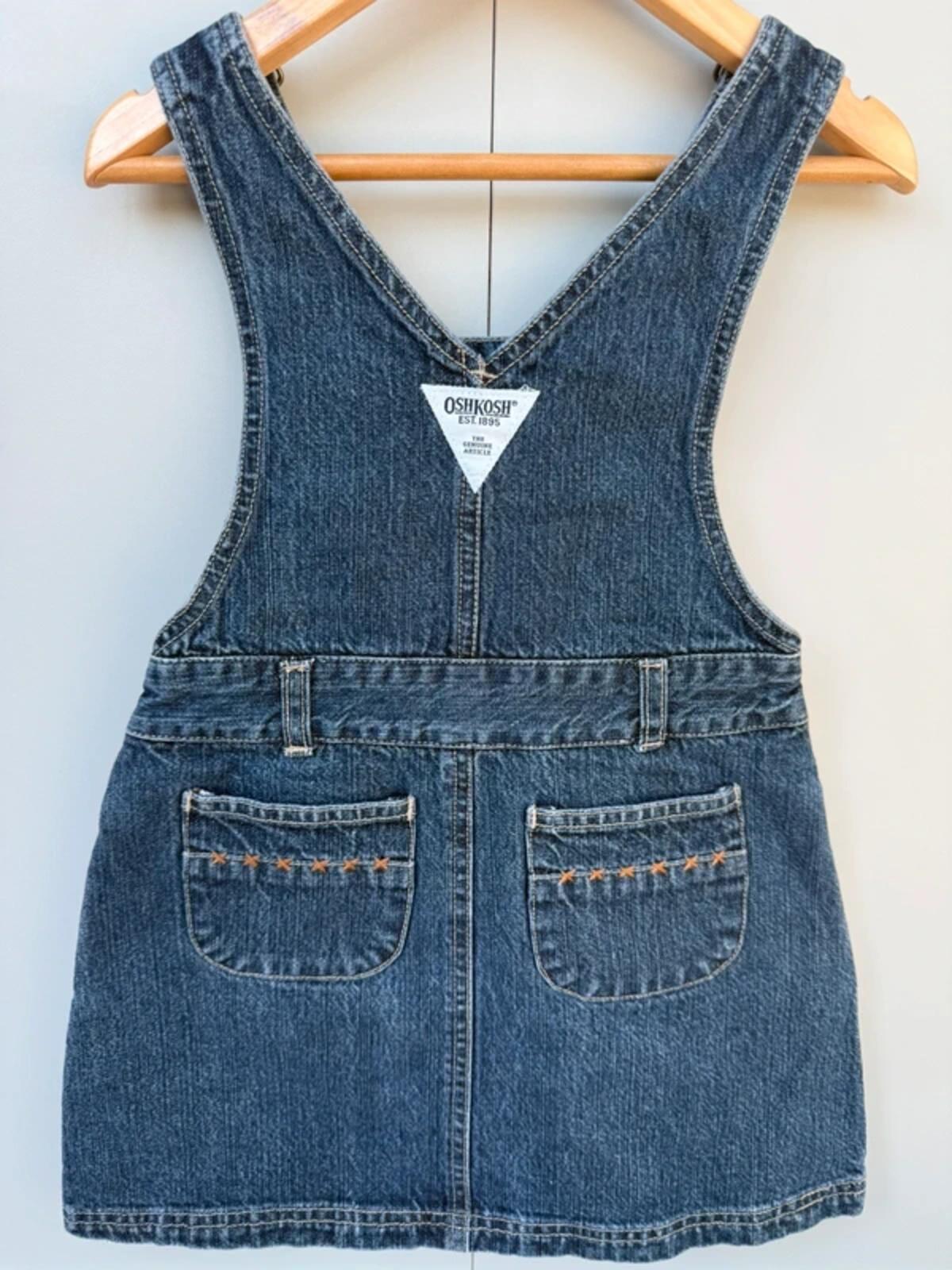Oshkosh Vintage 90s Dungaree Denim Dress 4T