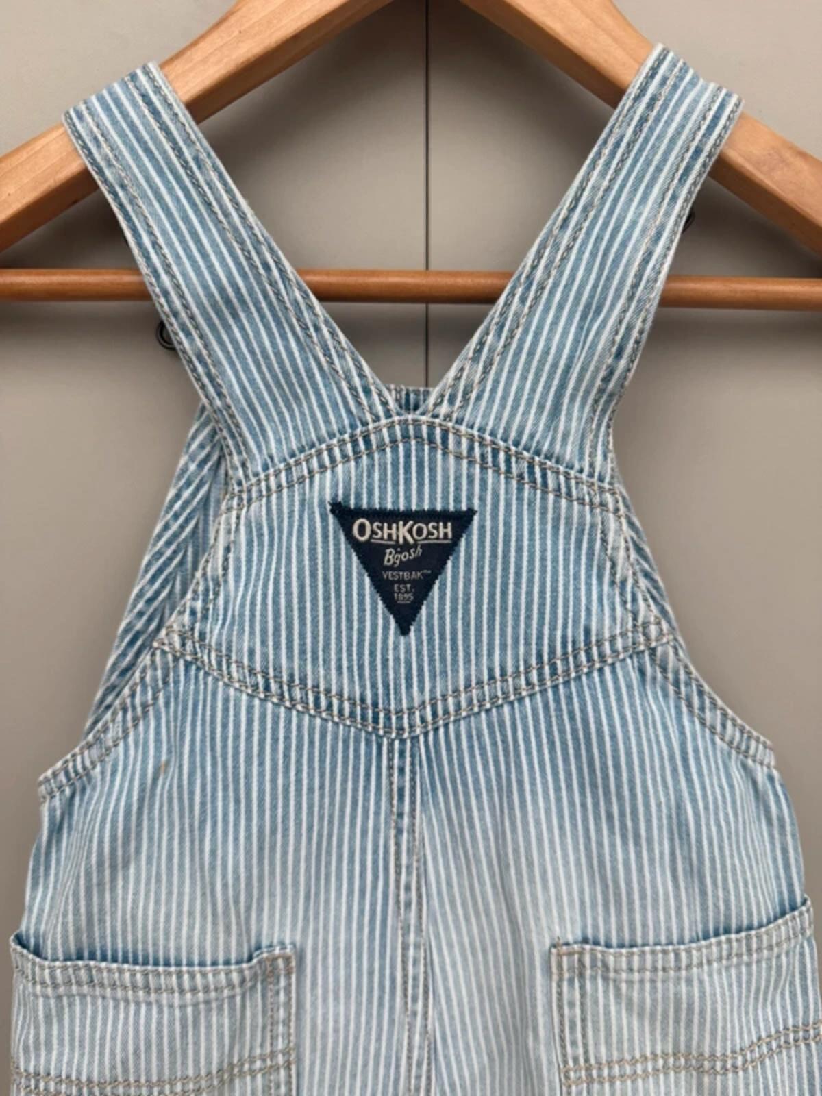 Oshkosh Washed Hickory Shortall Dungarees 18M