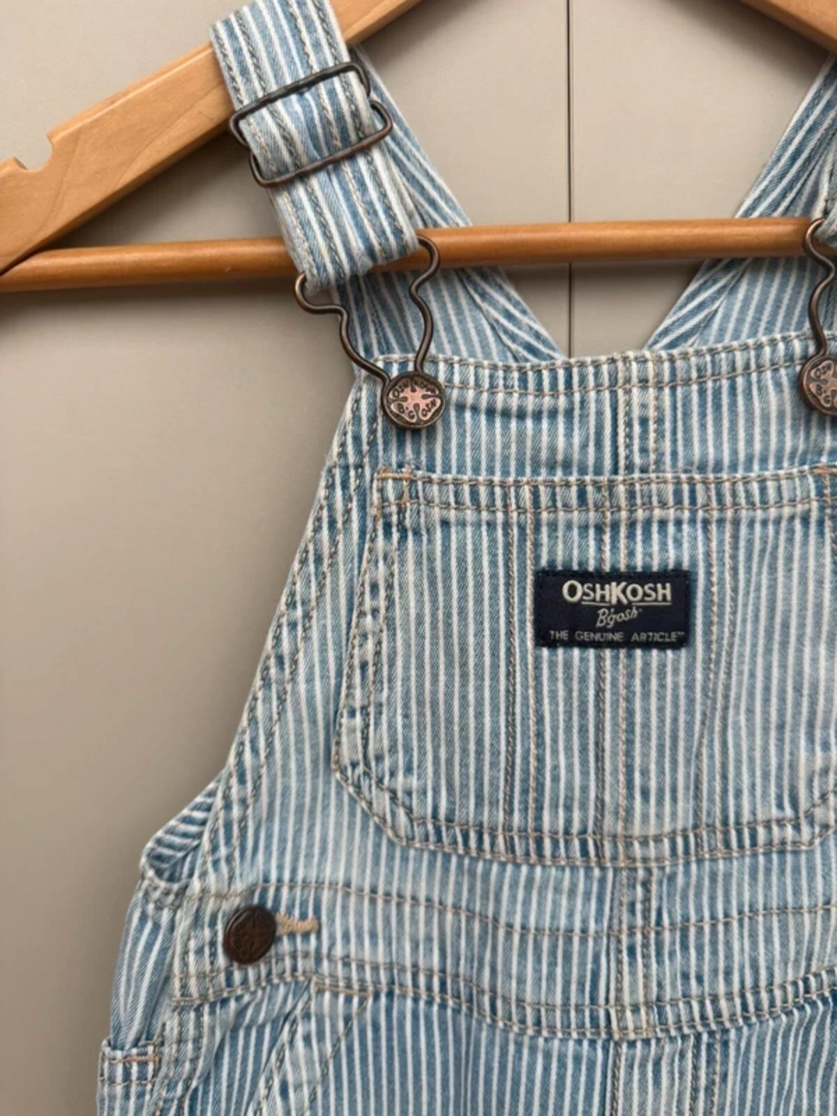 Oshkosh Washed Hickory Shortall Dungarees 18M