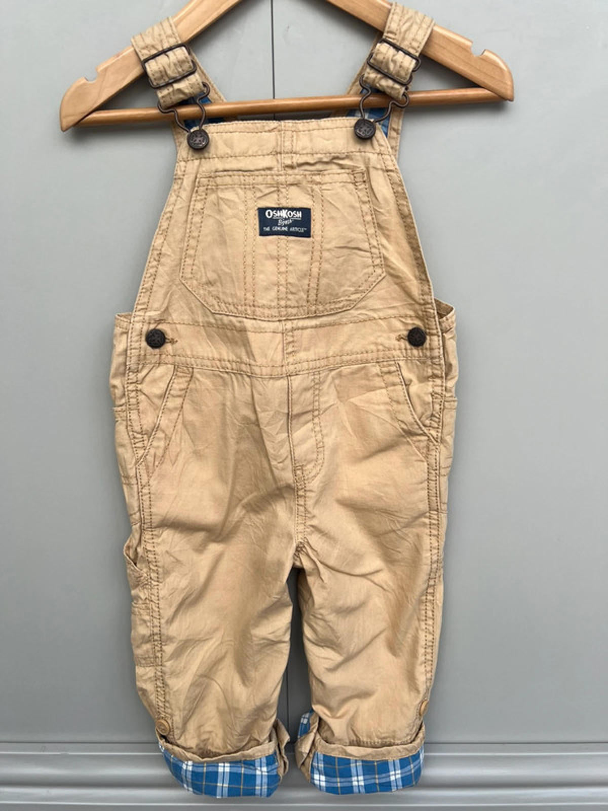 Oshkosh Camel Cargo Dungarees 18M