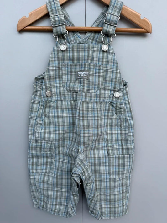 Oshkosh Vintage 90s Check Dungarees 12M