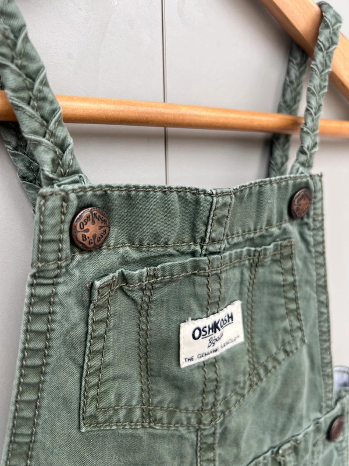 Oshkosh Khaki Dungarees 2T