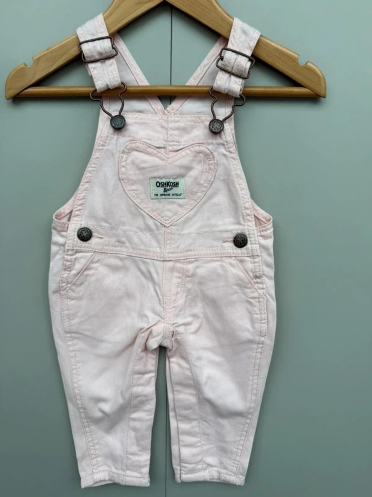 Oshkosh Rose Pink Dungarees 3M